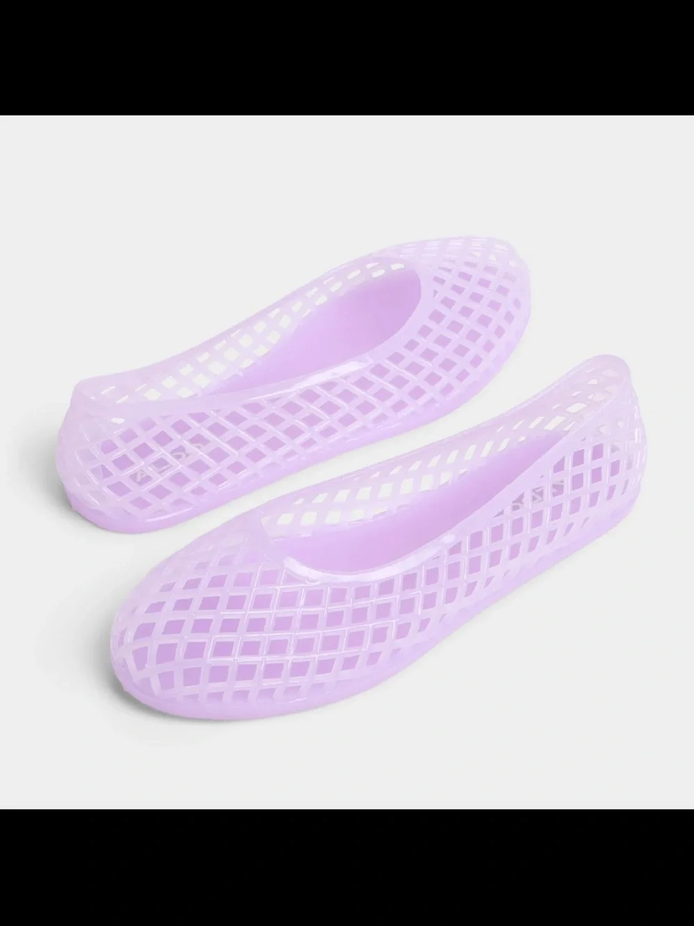 Aldo Pastel Lilac Jelly Lattice Ballet Flats
